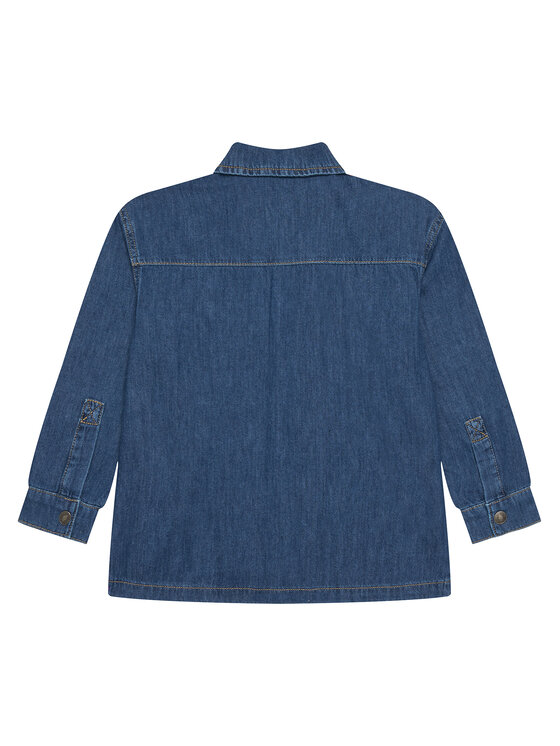 United Colors Of Benetton United Colors Of Benetton Koszula jeansowa 5AD6CQ04C Niebieski Oversize