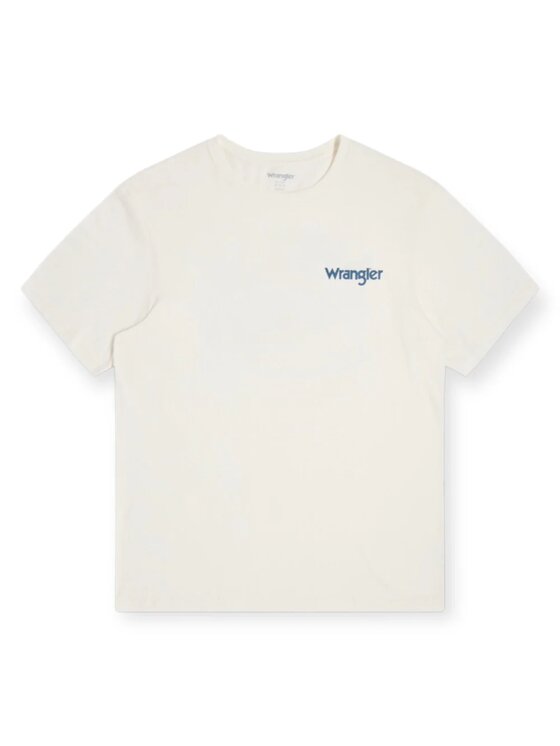 Wrangler Wrangler T-shirt Realxed Tee Bianco Relaxed Fit