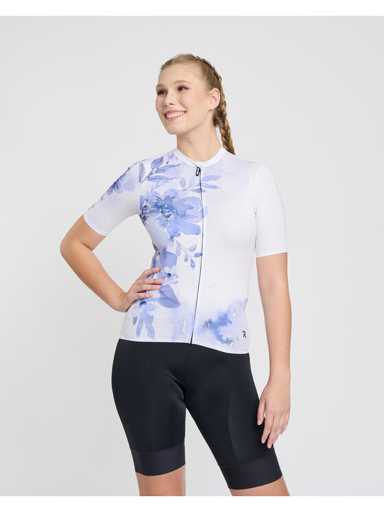 Rivanelle Rivanelle Koszulka rowerowa FLOWERY ELITE Biały Narrow Fit