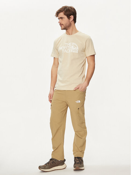 The North Face The North Face T-krekls Woodcut Dome NF0A87NX Bēšs Regular Fit
