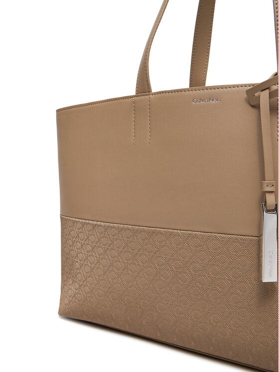 Calvin Klein Calvin Klein Torbica Ck Mixmedia Shopper_Mono K60K613166 Bež