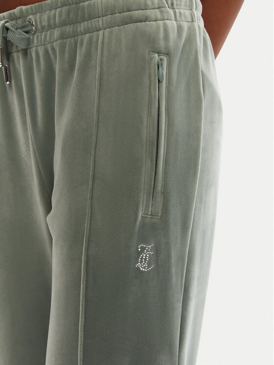 Juicy Couture Juicy Couture Donji dio trenerke Tina JCAPW045 Zelena Regular Fit