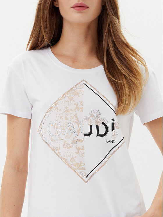 Gaudi Gaudi T-Shirt 511BD64039 Biały Regular Fit