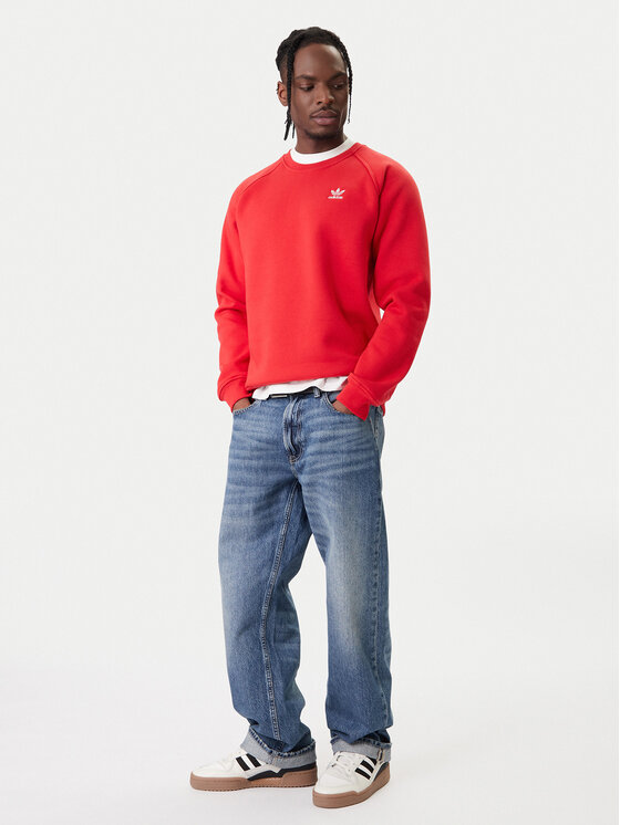 adidas adidas Felpa Trefoil Essentials KC8983 Rosso Regular Fit