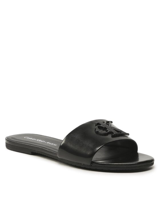 Calvin Klein Jeans Mules sandales de bain Flat Sandal Slide Hw YW0YW00952 Noir Modivo