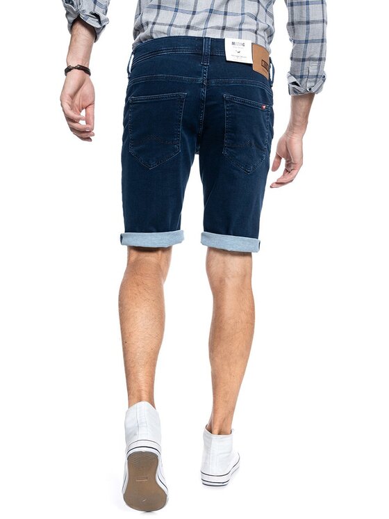 Mustang Mustang Szorty jeansowe CHICAGO SHORT Niebieski Slim Fit