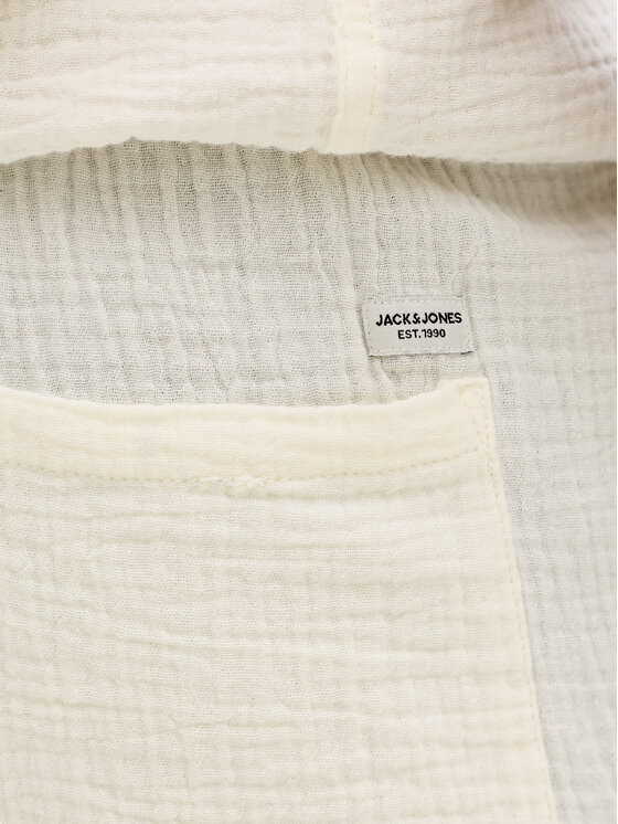 Jack & Jones Jack & Jones Pantalon scurți din material Jaiden 12274758 Alb Relaxed Fit