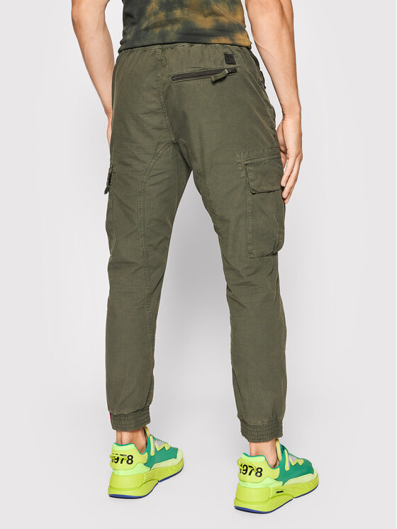 Alpha Industries Alpha Industries Joggers kalhoty Ripstop 116201 Zelená Tapered Fit