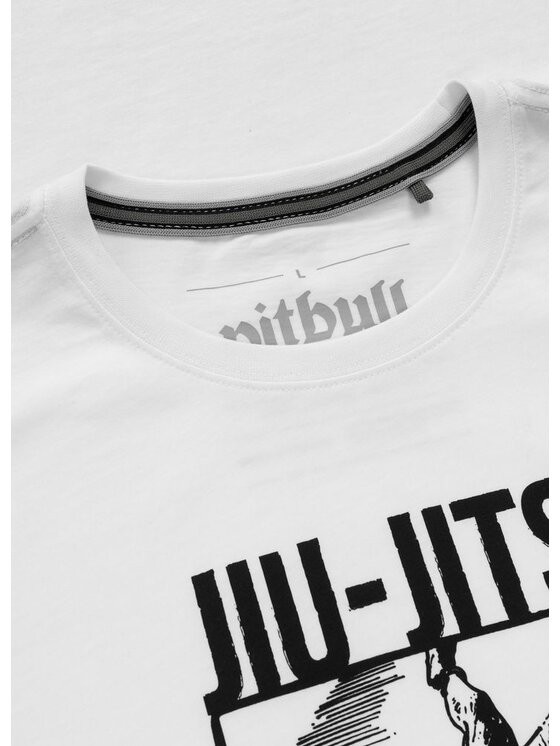 PITBULL PITBULL T-Shirt JIU-JITSU Biały Regular Fit