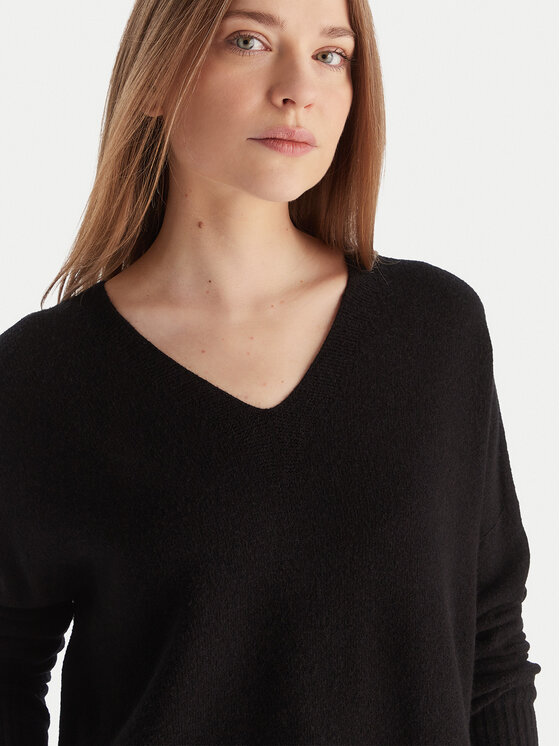Kontatto Kontatto Sweter 3M0842C Czarny Relaxed Fit