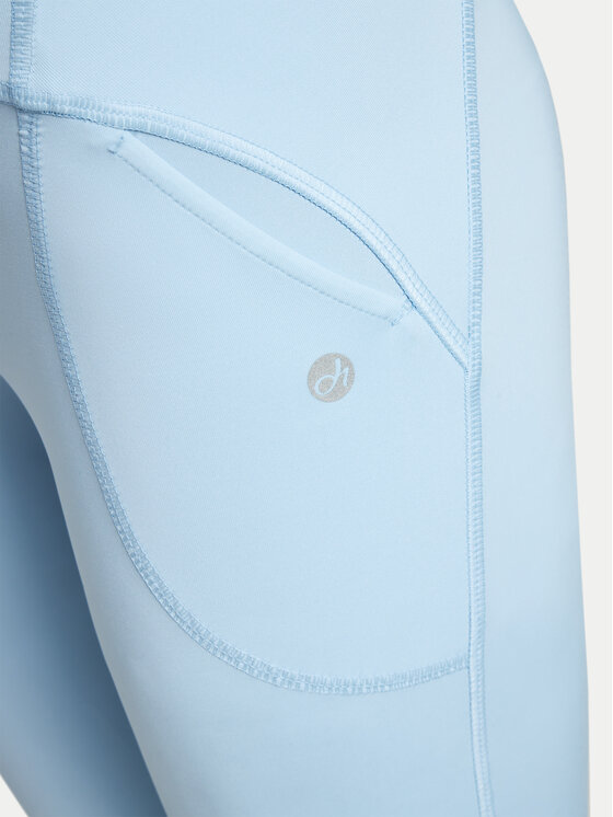 Deha Deha Legginsy D02037 Błękitny Skinny Fit