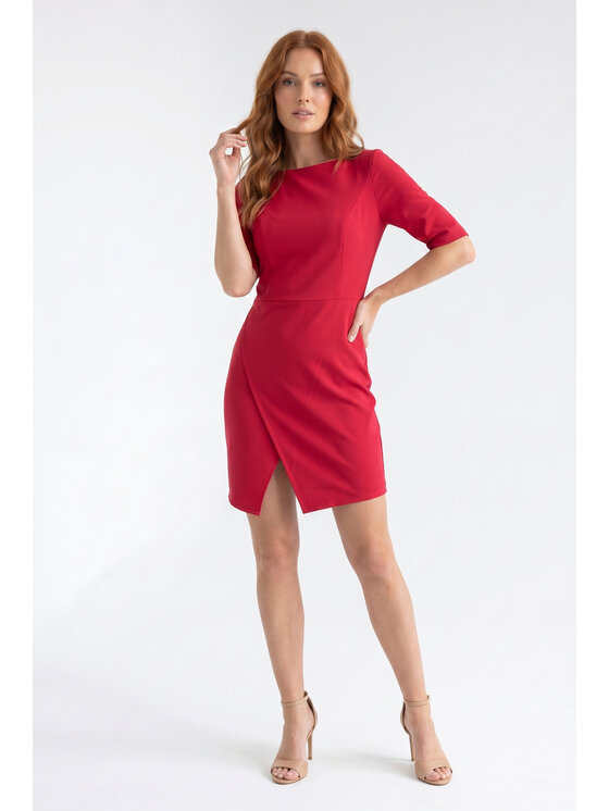 FIGL FIGL Sukienka koktajlowa M1372 Czerwony Fitted Fit