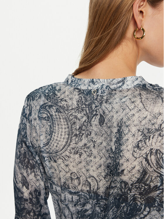 Guess Guess Rochie tip cămașă W5RK35 WDW82 Albastru Classic Fit
