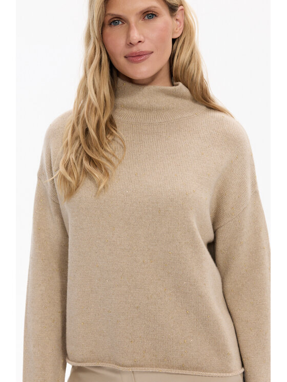 Deni Cler Milano Deni Cler Milano Sweter T-DC-S455-F5-90-12-1 Beżowy Regular Fit