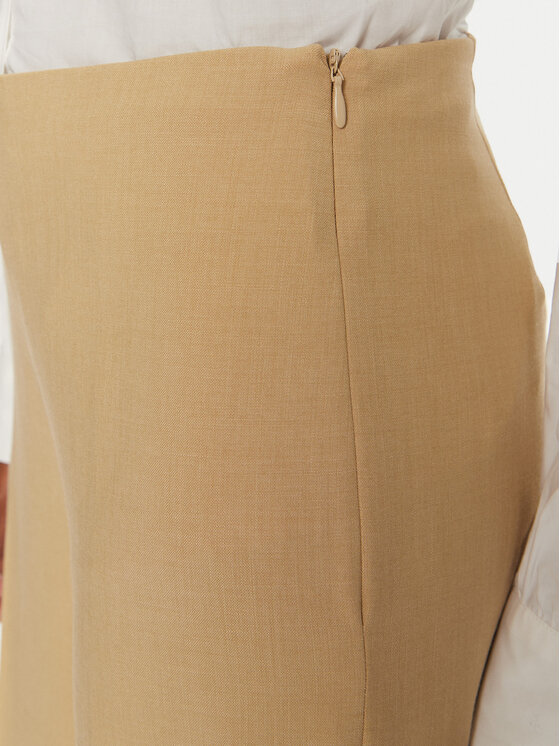 United Colors Of Benetton United Colors Of Benetton Medžiaginės kelnės 4962DF01Z Smėlio Wide Leg