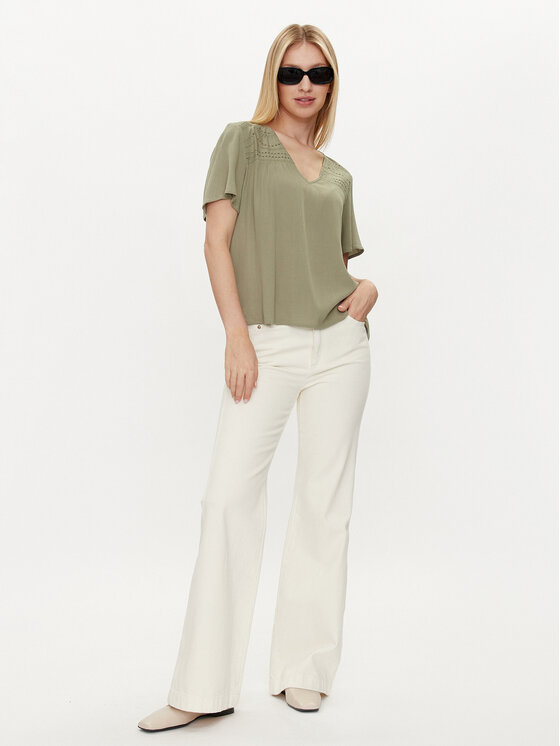 Vila Vila Tričko Mesa 14092019 Zelená Regular Fit