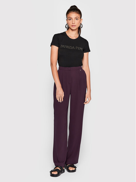 Patrizia Pepe Patrizia Pepe T-Shirt CM1419/J013-K103 Μαύρο Regular Fit