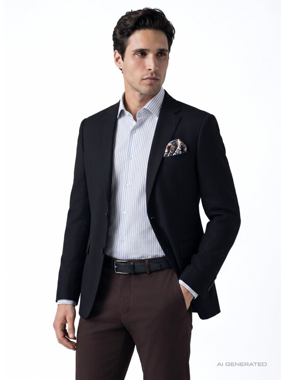 Pako Lorente Pako Lorente Marynarka P26WF-3X-010 Czarny Slim Fit