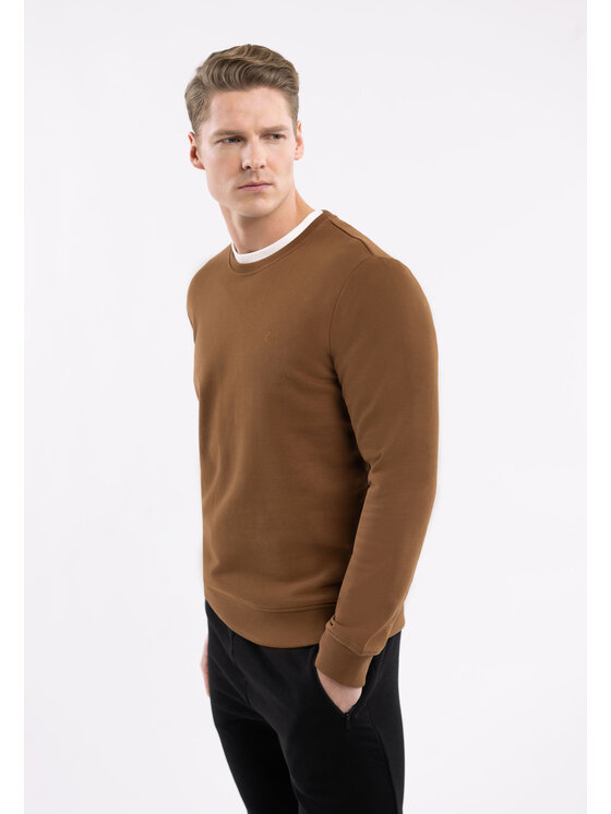 Volcano Volcano Bluza B-ANDY Brązowy Regular Fit
