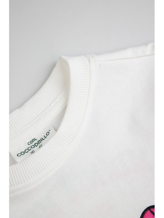 Coccodrillo Coccodrillo T-Shirt ZC6143205LGD-003 Kremowy Regular Fit