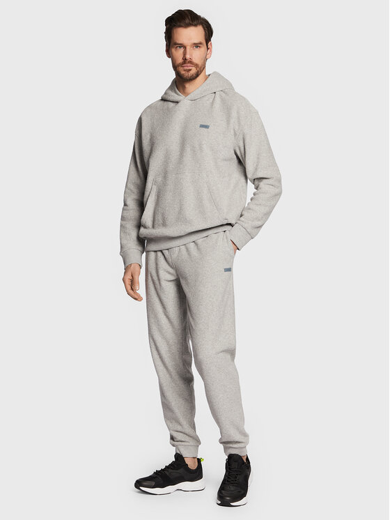 Calvin Klein Calvin Klein Spodnie dresowe Boucle K10K111367 Szary Regular Fit