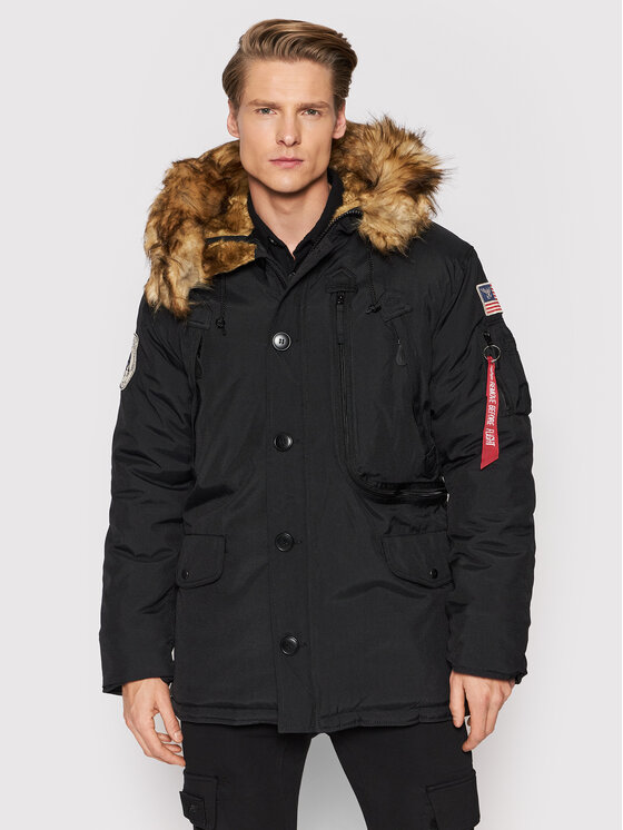 Alpha Industries Alpha Industries Зимно яке 123144 Черен Regular Fit