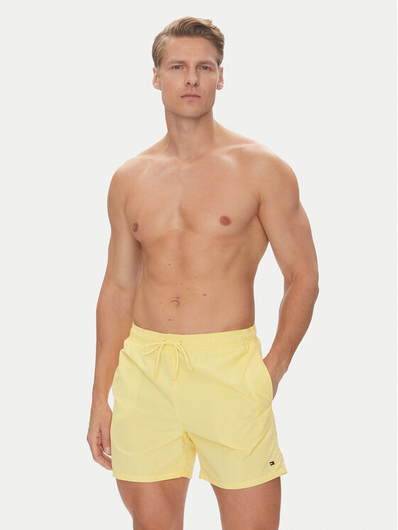 Tommy Hilfiger Tommy Hilfiger Szorty kąpielowe UM0UM03477 Żółty Regular Fit