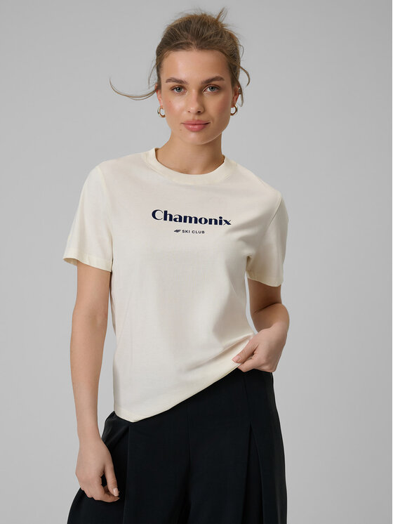4F 4F T-Shirt SUMMIT BLISS Kremowy Loose Fit