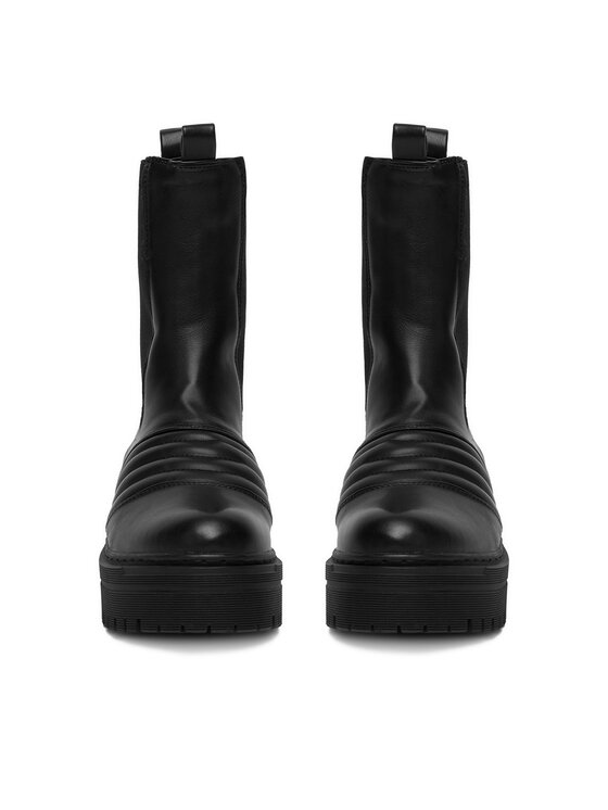 DeeZee DeeZee Štibletai 12888-5-BLACK PU Juoda