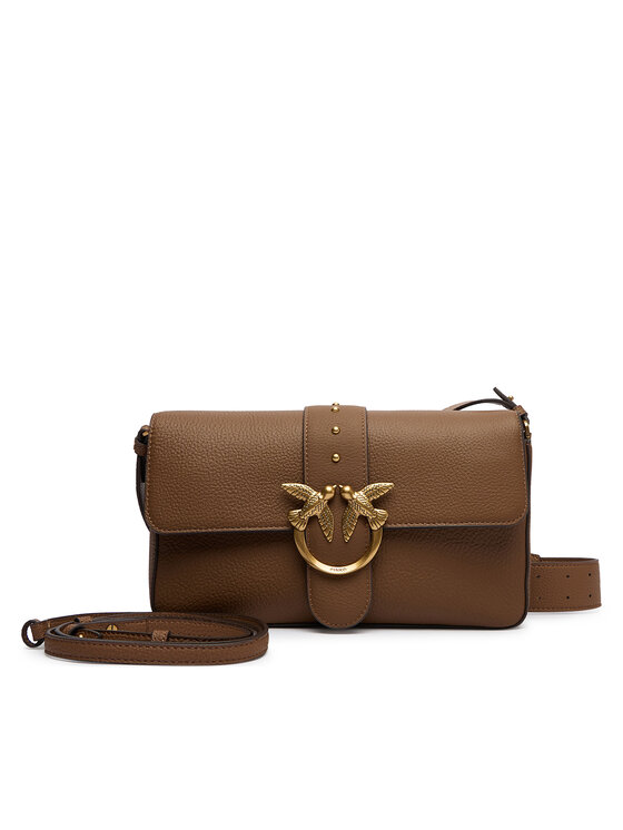 PINKO Torebka Love One Classic Slouchy Fl PLTT 104524 A2OX Brązowy