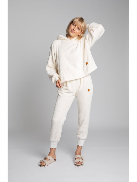 LaLupa LaLupa Bluza LA003 Écru Comfortable Fit