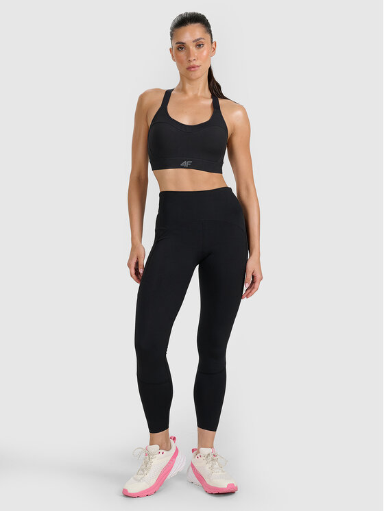 4F 4F Legginsy TRAINING Czarny Slim Fit