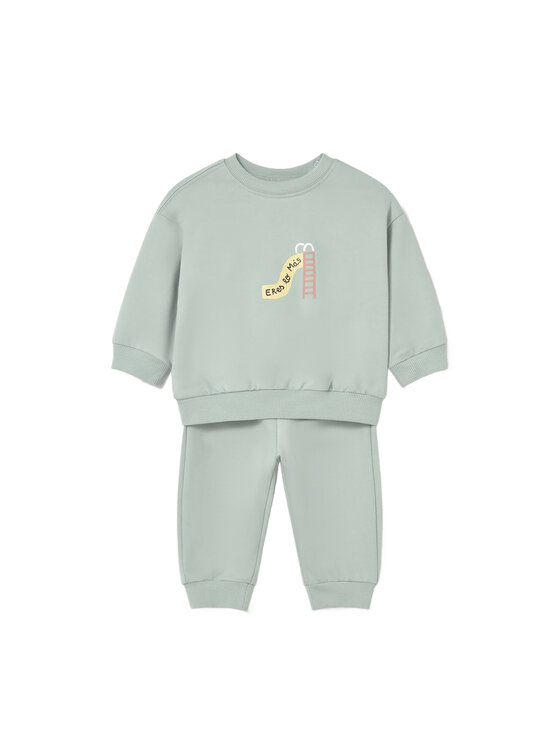 Mayoral Dres 1898 Zielony Regular Fit