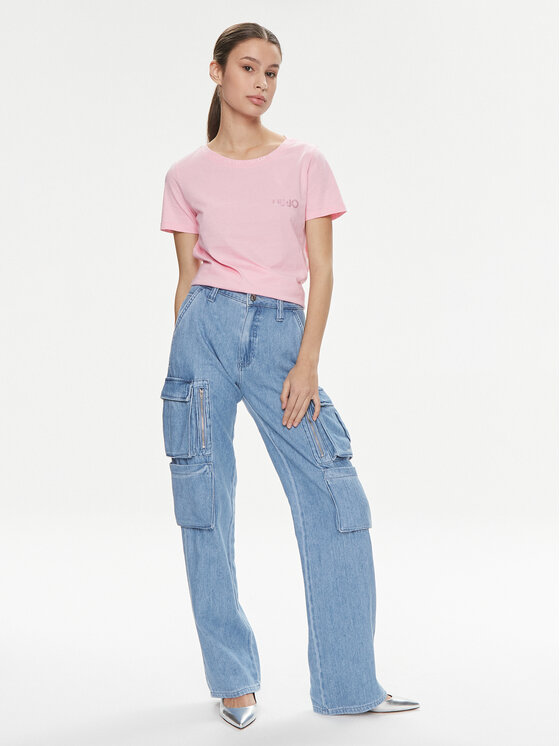 Liu Jo Liu Jo T-Shirt Moda M/C MA4395 J6308 Różowy Regular Fit