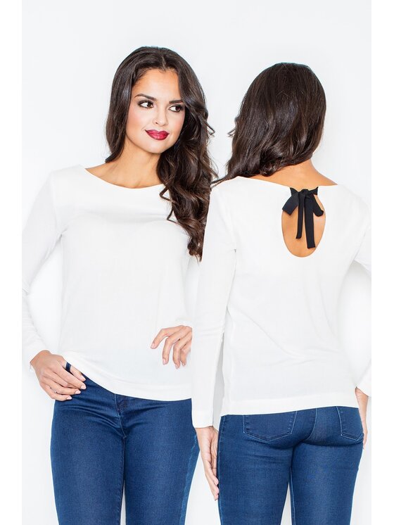 FIGL FIGL Sweter M244 Écru Regular Fit