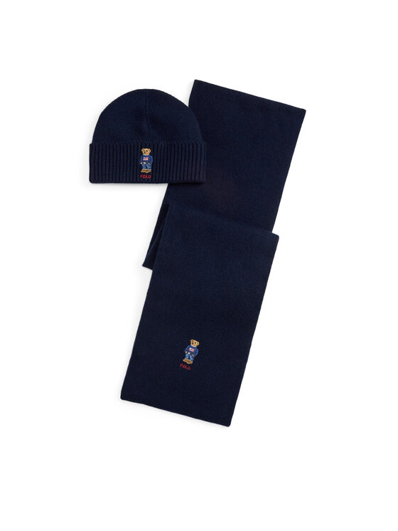 Polo Ralph Lauren Polo Ralph Lauren Set Fular și Căciulă 449P02050002 Bleumarin