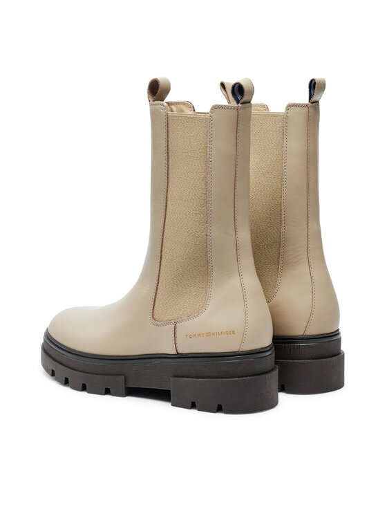 Tommy Hilfiger Tommy Hilfiger Боти тип челси Monochromatic Chelsea Boot FW0FW06730 Бежов