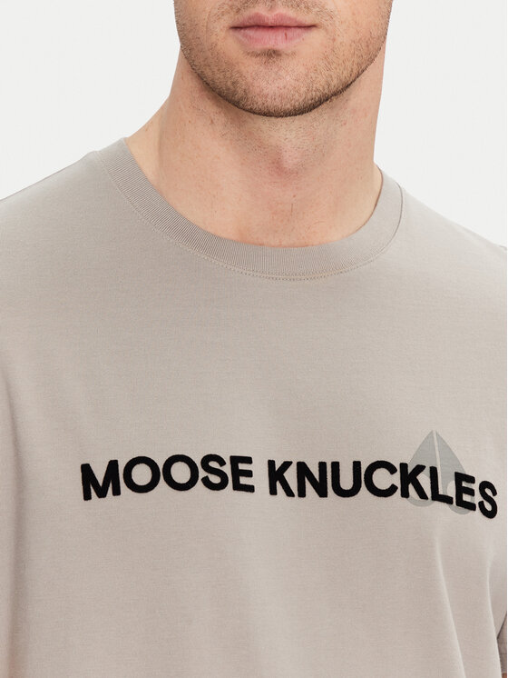 Moose Knuckles Moose Knuckles T-Shirt Conway M15MT760 Szary Regular Fit