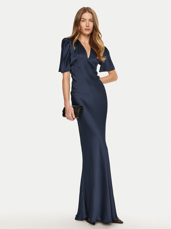 TWINSET TWINSET Φόρεμα βραδινό 242TP2475 Σκούρο μπλε Slim Fit