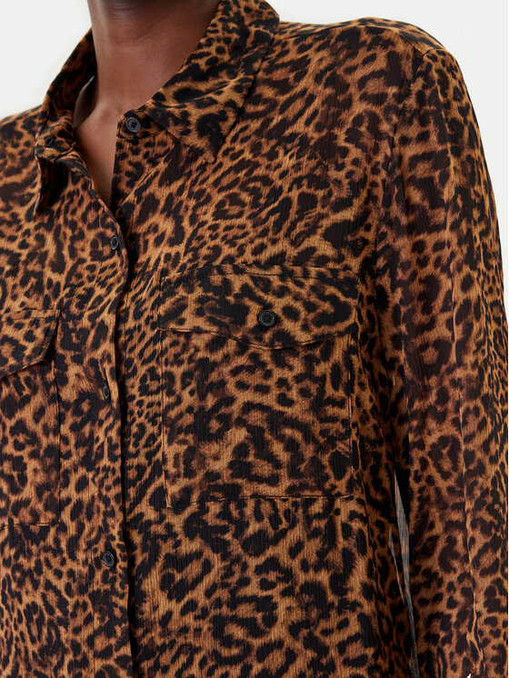 DKNY DKNY Košulja P43A8FXZ Smeđa Regular Fit