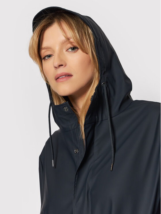 Rains Rains Kurtka przeciwdeszczowa Unisex 18140 Granatowy Regular Fit