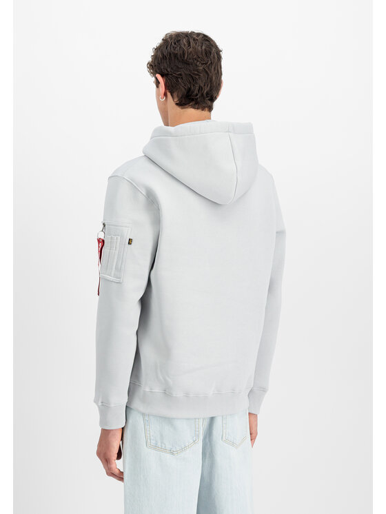 Alpha Industries Alpha Industries Bluza Alpha Label Hoodie Szary Regular Fit