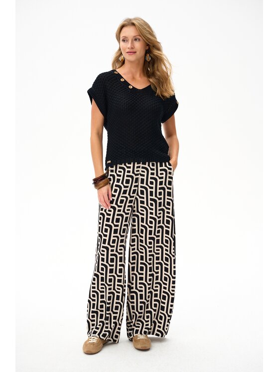 blue shadow blue shadow Bluzka Lusi Czarny Regular Fit