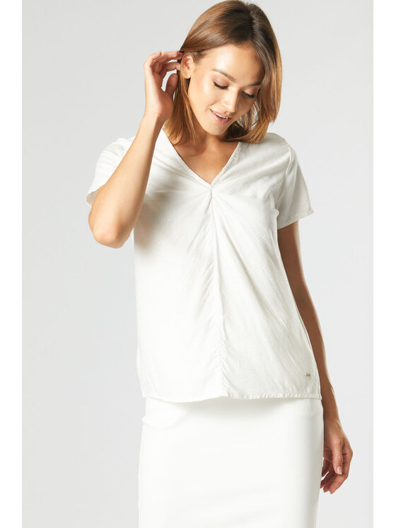 QUIOSQUE QUIOSQUE Halenka LIGHT SHIRT Écru Regular Fit