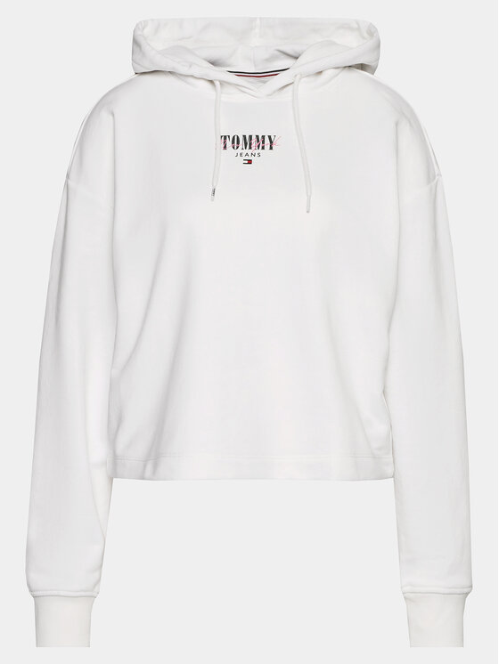 Tommy Jeans Tommy Jeans Bluza Essential Logo DW0DW17797 Biały Relaxed Fit