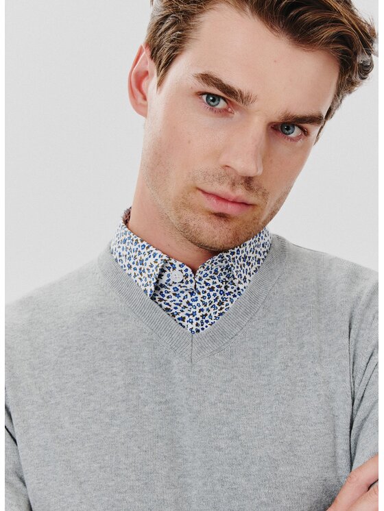 Pako Lorente Pako Lorente Sweter P24WB-2X-011 Szary Classic Fit