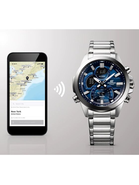 Casio Casio Chytré hodinky ECB-30D-2AEF Stříbrná