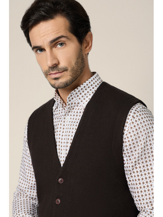 Lancerto Lancerto Kamizelka Lior SW073225000093 Brązowy Regular Fit