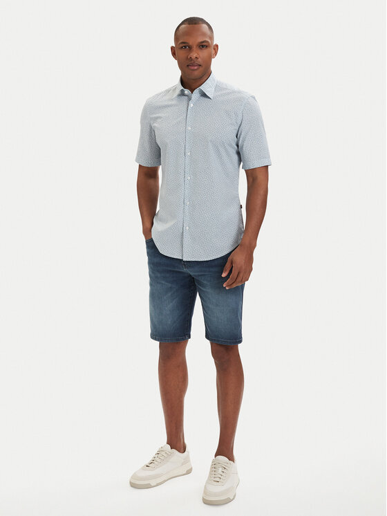 BOSS BOSS Риза Rash 50559628 Светлосин Regular Fit