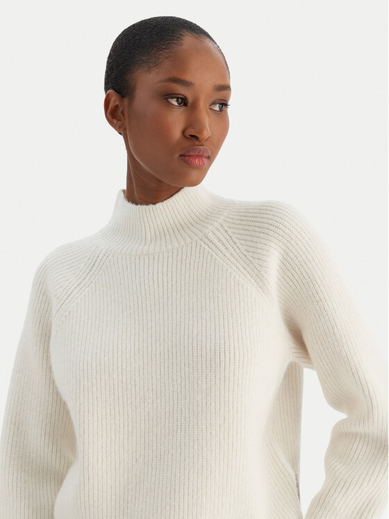 Calvin Klein Jeans Calvin Klein Jeans Пуловер Woolen Stitch LV044D372G Бял Regular Fit